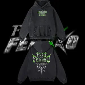 AUDIO WAVE RECORD - Feid 2026 Tour V2 Graphic T‑Shirt, reggaetón Music Graphic Hoodie, Y2K Hip-Hop tee, Colombia style menswear