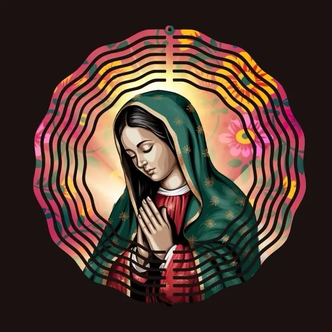 Virgencita wind spinner