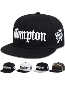 Unisex Compton Embroidered Outdoor Adjustable Sun Hat, Authentic Snapback Hat, Graphic Hat, Quality Caps, Perfect for Travel Beach Vacation, Stylish Protection Cap for Men Women