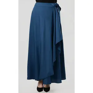 Navy Wrap Around Ruffle Skirt