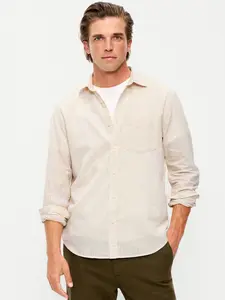 Old Navy Men's Classic Fit Linen-Blend Shirt