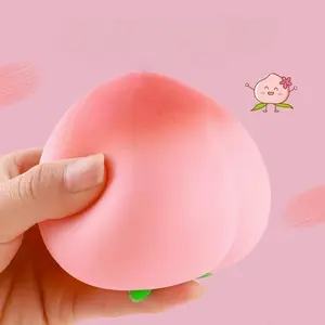 Peach model slow-rebound squeeze toy — can be used for stress relief, finger relaxation, arm exercise, suitable for rehabilitation of arms, peach model finger brace for finger recovery