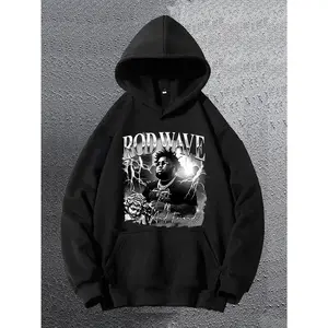 Men'S Hoodie with "Rod Wave" Graphic Print - Casual Long-Sleeve Pullover with Kangaroo Pocket, Loose Fit, All-Season Comfort, Casual Wear Hoodie | Graphic Hoodie | Comfortable Hoodie