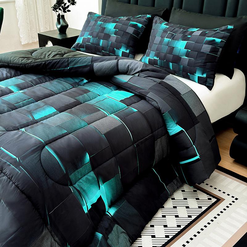 Four Seasons Technology Bedding Set 3 /7 piece quilt set, digital printing, available all year round, a must for avant-garde bedrooms, instantly adding a cyber atmosphere, a modern room quickly refreshed, technology-themed bedding, bedroom decoration, Four Seasons Technology Bedding Set 3 /7 piece quilt set, digital printing, available all year round, a must for avant-garde bedrooms, instantly adding a cyber atmosphere, a modern room quickly refreshed, technology-themed bedding, bedroom decoration,