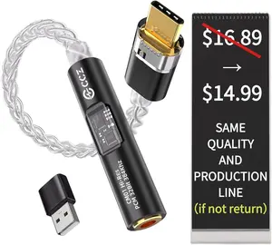 2026 Latest USB C DAC Audio Adapter with Headphone Amplifier, USB C to 3.5mm Audio Adapter for Wired Headphones, Hi-Res Type C DAC Compatible with iPhone 15, Android, Laptop & Tablet (DAC black)