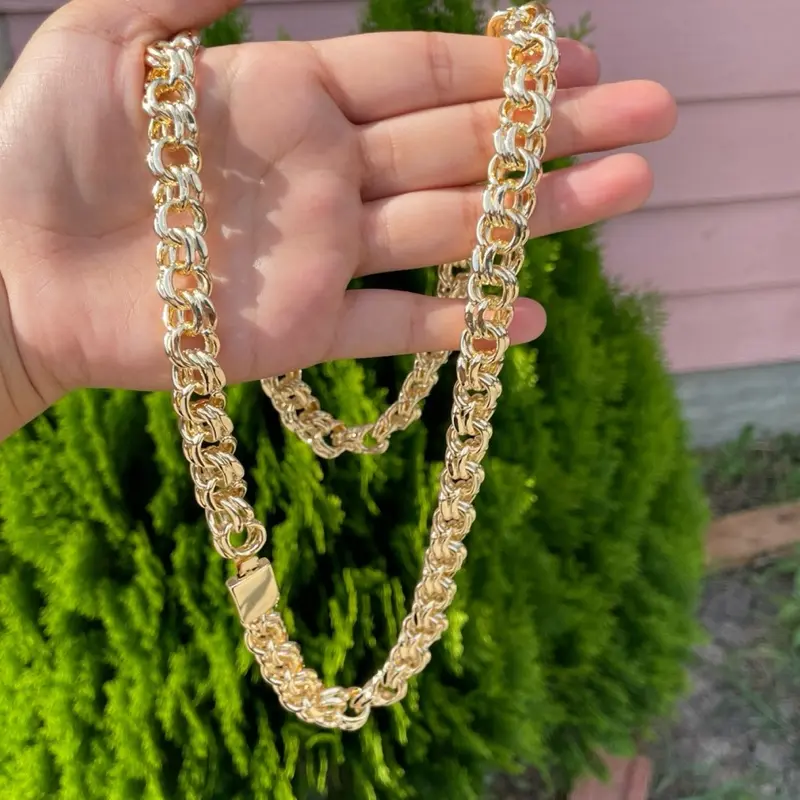 Good quality chino link pin Chain 12mm size 28 no green skin water resistant jewelry
