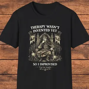 Vlad the Impaler Shirt, Medieval Dark Humor Tee, Gothic History T Shirt, Sarcastic Vintage Gift, Deathcore Shirt, Vampire Art