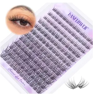 Wispy Lash Clusters Natural Eyelash Clusters C Curl Individual Lashes 10-16mm Cluster Eyelash Extensions Soft Lash Extension DIY at Home Cluster Lashes by Lanflower