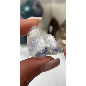 Rare Dumortierite in Quartz Point