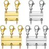 4pcs Durable Steel Magnetic Snap Clasps for Silver Beading & Jewelry Making - Secure Clasp, Quick On-Off, 2Golden 2Silver A (6mm-12mm) for Layered Necklaces, Bracelets, DIY Decor & Daily Wear