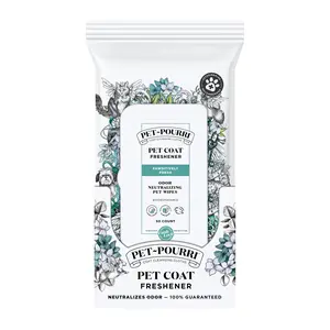 Pet~Pourri - Pet Coat Wipes - 50ct - Pawsitively Fresh Scent