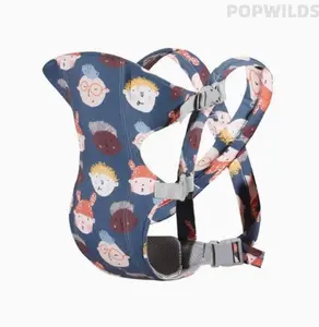 Multifunctional baby waist stool carrier supports horizontal hold and back carry. Lightweight design for all seasons and outdoor use. Sturdy straps ensure comfort and safety, a practical helper for parents when taking babies out and traveling.