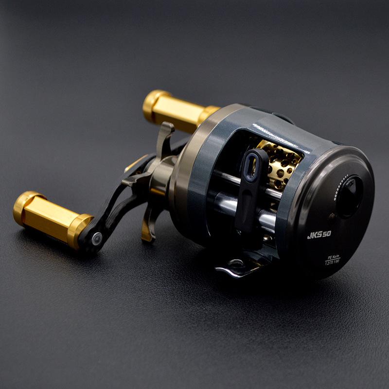JH/DX/AKS/JKS BFS Ultralight Baitcasting Reel High-Speed 7.0:1 Gear Ratio Magnetic Brake for Trout Bass Compact Durable Fishing Rod Equipment Loudest Ding circle fishing