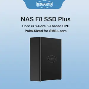 TERRAMASTER F8 SSD Plus - 8Bay All SSD NAS Storage Core i3 8-Core 8-Thread CPU, 16GB DDR5 RAM, 10GbE Port, Palm-Sized Powerful Network Attached Storage (Diskless)