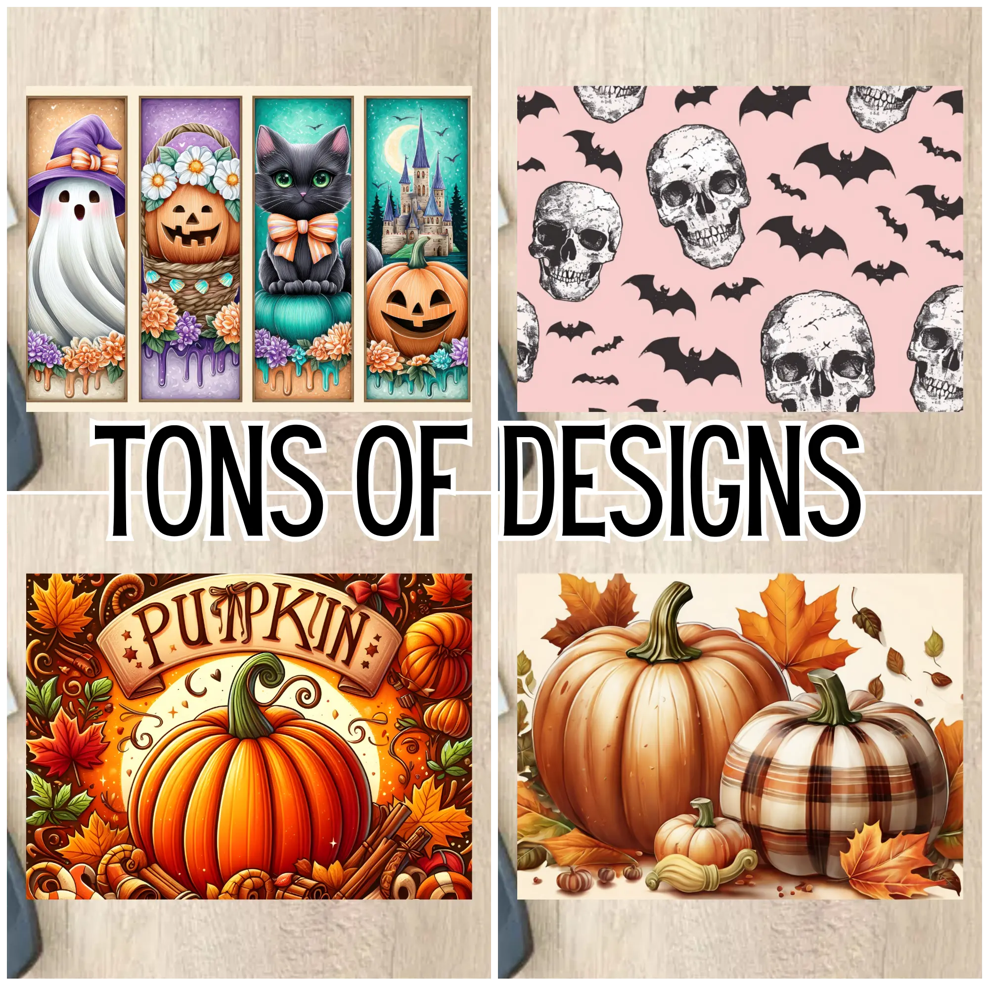 Fall & Halloween Glass Cutting Boards