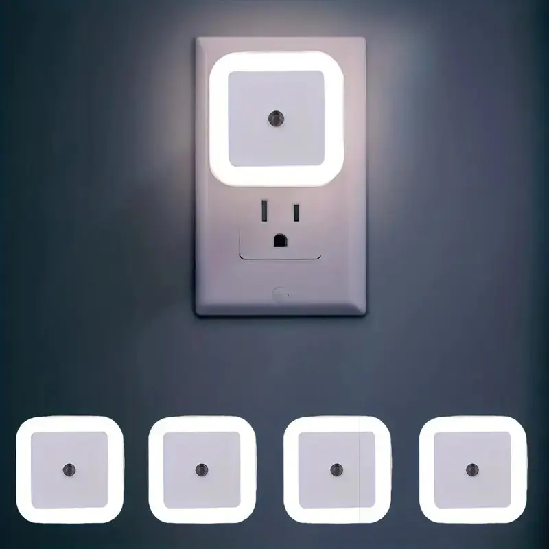 Must-Have 6 Pack LED Plug In Night Lights, Dusk To Dawn Auto Sensor Warm White Lamp, Cozy Decor Light for Bedroom Hallway Bathroom