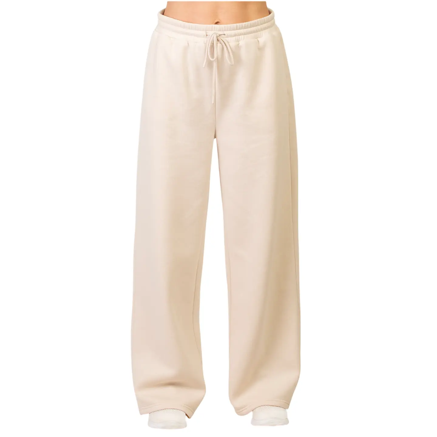 Women’s Fleece Lined Sweatpants Heavyweight Cotton Wide Leg Baggy Fleece Pants High Waisted Drawstring and Pockets S-XL Regular Plus Size Casual Elastic Waist Thermal Trousers for Women Lounge Casual Outdoor Streetwear Womenswear Fall & Winter Outfits
