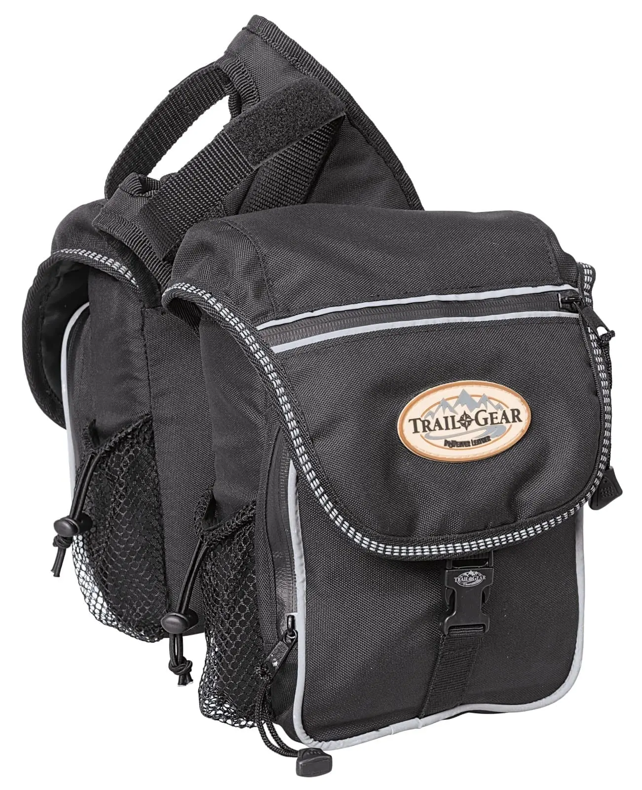 Weaver Leather Trail Gear Pommel Bag - 6" L x 3.5" W x 10" H - Weather-Resistant 600D Polyester