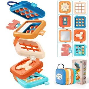 Montessori Toys for Girls and Boys, Explore Discover Activity Cube Toys, Travel Sensory Toys for Child，Newborn Infant Learning Developmental Toys Gifts for 1 2 Year Old Boys Girls