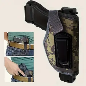 1pc Traditional Style Camouflage Nylon Holster, Breathable Neoprene Waistband, Left-Handed Concealed Carry Gun Case for Men & Women, Secure Closure, Hunting & Fishing Gear