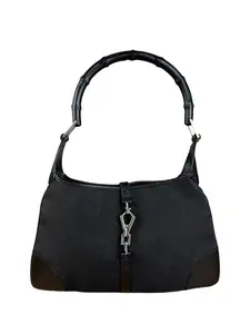 Pre-owned GUCCI GG na Shoulder Bags Gucci Vintage Black Bamboo Jackie Handbag