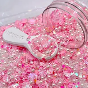 Pink Shell Pearl Polymer Clay Sprinkle Mix (NOT EDIBLE) D3-12