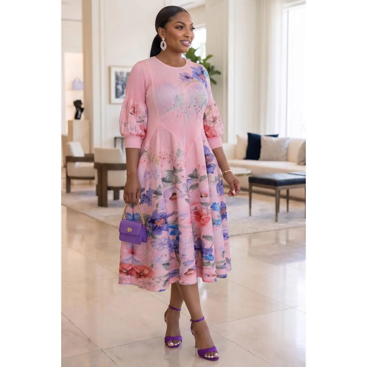 Roselle Bloom  Bounce Dress | Pink