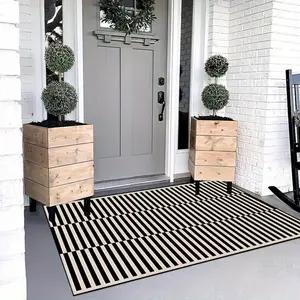 Vertical Striped Pattern Door Mat, Rectangular Indoor Outdoor Carpet, Home Decoration Entrance Mat, Boho Area Rug, Bedroom Living Room Kitchen Accessories, Photo Props, Boho Runner Rug
