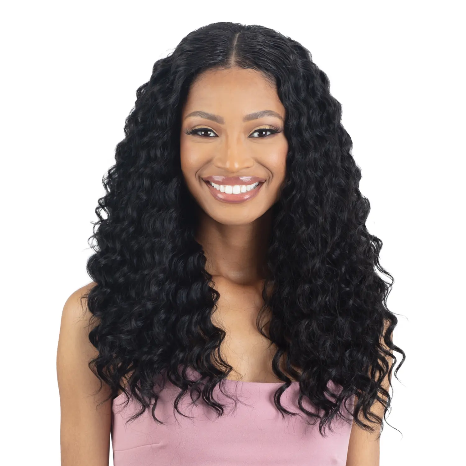 Milky Way Organique Synthetic Hair Wig - U-Part, Exotic Deep Curly Hair, Hand-Tied Full Wig