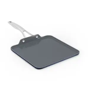 Premier Ceramic Nonstick 11" Square Griddle, Midnight Blue