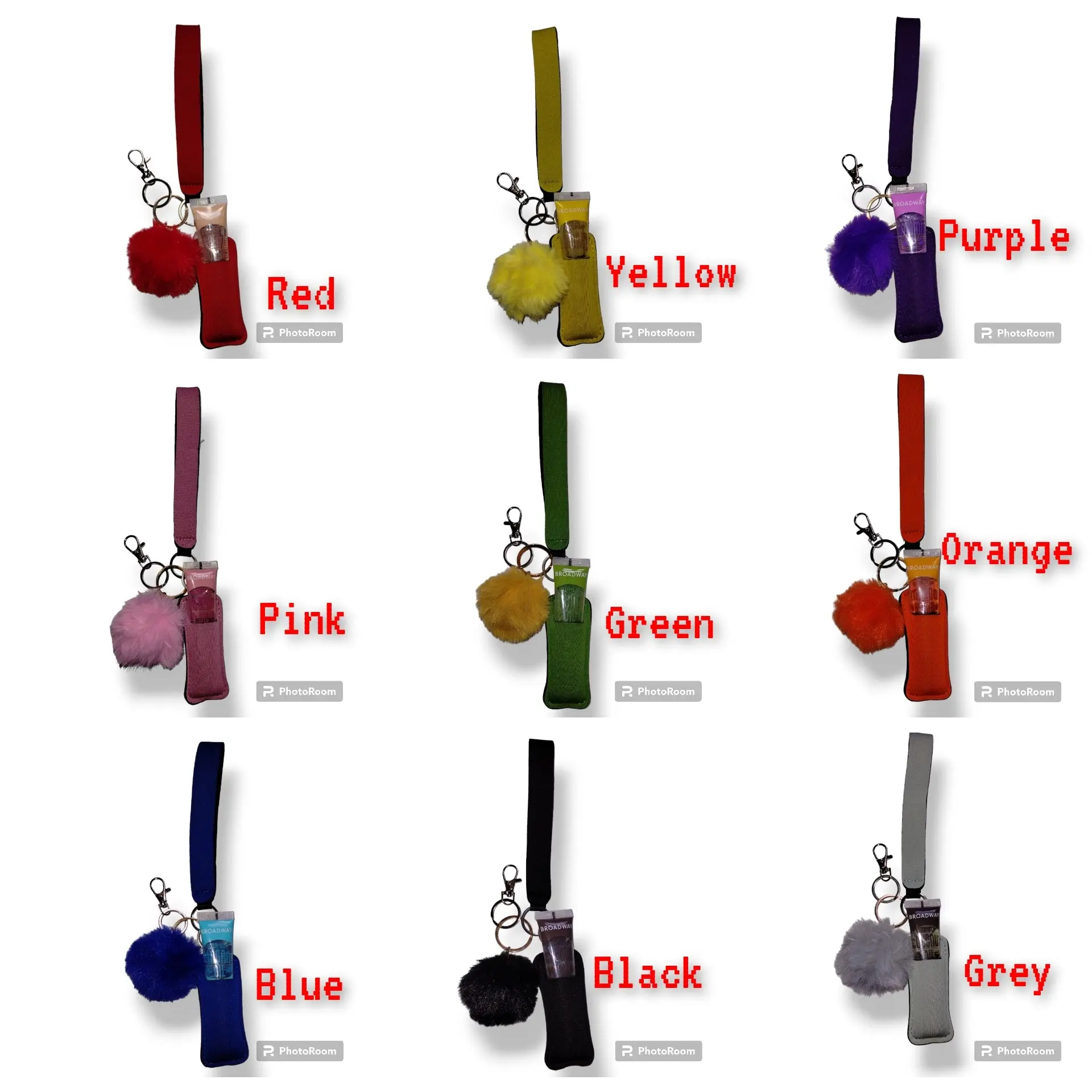 Fashionable Lipgloss Holder Keychain with Complementary Gloss