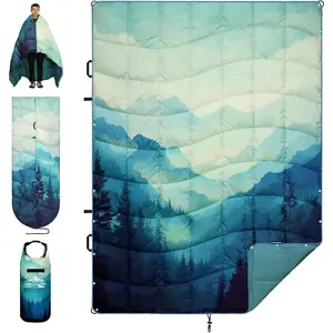 Camping Blanket, Puffy Blankets Lightweight Windproof Resistant for Outdoors,Hiking, Backpacking,,Picnic,Stadium