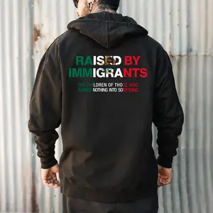 Raised by Immigrants T-Shirt - Crewneck Sweatshirt - Hoodie, Mexican Flag Heartbeat Graphic Tee, Inspirational Streetwear for Proud Heritage, Latin Culture Shirt