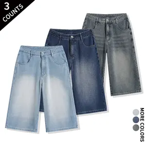 Grab 3 for students! Affordable, versatile wide-leg denim mid-length shorts—look good no matter how you pair them. fathersdaygift