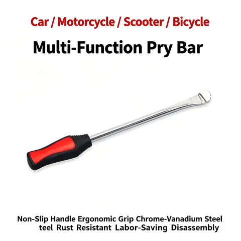 Multi‑Function Tire Pry Bar Lever, Chrome‑Vanadium Steel Tire Repair Tool Non‑Slip Handle for Car Motorcycle Scooter Bicycle Tire Changing