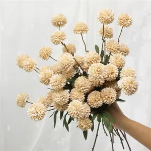 Realistic Artificial Flower Set, Autumn Dandelion Chrysanthemum Hydrangea, Home Decor Wedding Christmas, High-Quality Plastic, All Seasons, Home Decoration Bouquet, Lifelike Artificial Flower, Artificial Flower Arrangements