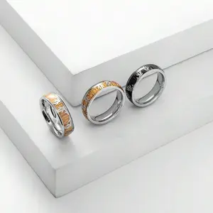 1pc stainless steel deer antler ring with trendy style for men, suitable for work, dating, party, birthday gift, engagement, wedding