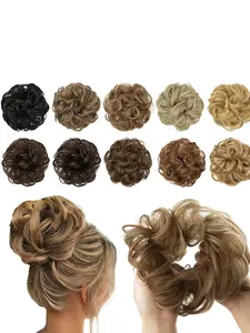 Fluffy Hair Bun, Synthetic Curly Hair Bun, Synthetic Hair Accessories for Women & Girls, Minimalist Headwear Suitable for Thick Hair