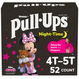 Pull-Ups Night-Time Disposable Training Pants - 4T-5T - Girls' - 52ct