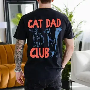 Cat Dad Shirt, Cat Dad Tee, Comfort Cat Dad Club TShirt, Back Design Tee Funny Cat Shirt, Cat Lover, New Cat Dad Shirt, Pet Parent