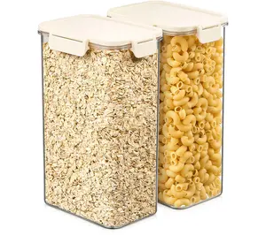 Sorbus Airtight Plastic Food Container, Tall Rectangle -2 Pack