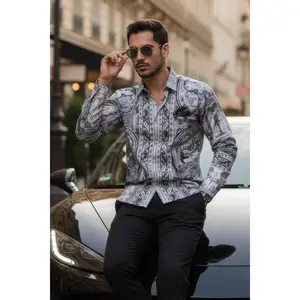 Beale Rhinestone Long Sleeve Shirt Animal Cotton