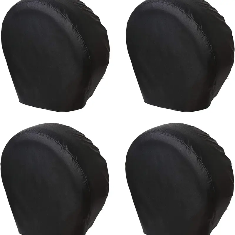 DIKASUN 4-Pack Tire Covers for Truck, SUV, Trailer & RV - Heavy Duty Waterproof Wheel Protectors, UV-Resistant EVA Secure Fit (Black) toolupgrade