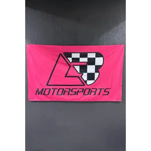 Pink Checker LB Banner (3ft x 5ft)