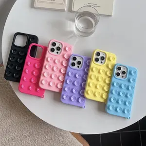 Applicable to iPhone 17/16 Pro creative silicone suction cup case, 13 soft shell case, 17 mobile phone case