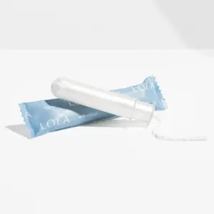LOLA Regular Organic Cotton Tampons 16ct | 360-Degree Leak Protection | BPA-Free Plastic Applicator | HSA FSA Approved | 100% Natural Absorbent Cotton | Period Care