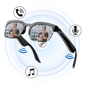 Smart BT Glasses,Wireless Bluetooth Headphones Glasses,Open Ear Music,Voice Control,Bluetooth-compatible Smart Glasses with Microphone Click,Sports UV Protect Eye Glasses for Men&Women, Multifunctional Smart Glasses