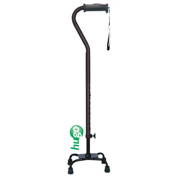 Hugo Ergonomic Quad Cane - K-Base, Adjustable, 300 lb Capacity