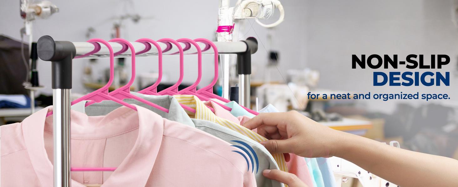 30-Piece Velvet Hangers - Pink | Ultra-Thin Space-Saving Design with 360° Swivel Hook - Non-Slip Closet Organizer – Durable Heavy Duty Clothes Hangers Set for Shirts, Coats, Dresses & More - Household Essentials