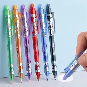 Set of 6 Multi-Color Erasable Gel Pens, 0.5mm Tip, Magic Easy-Erase Neutral Pens, Perfect for Office & School Use